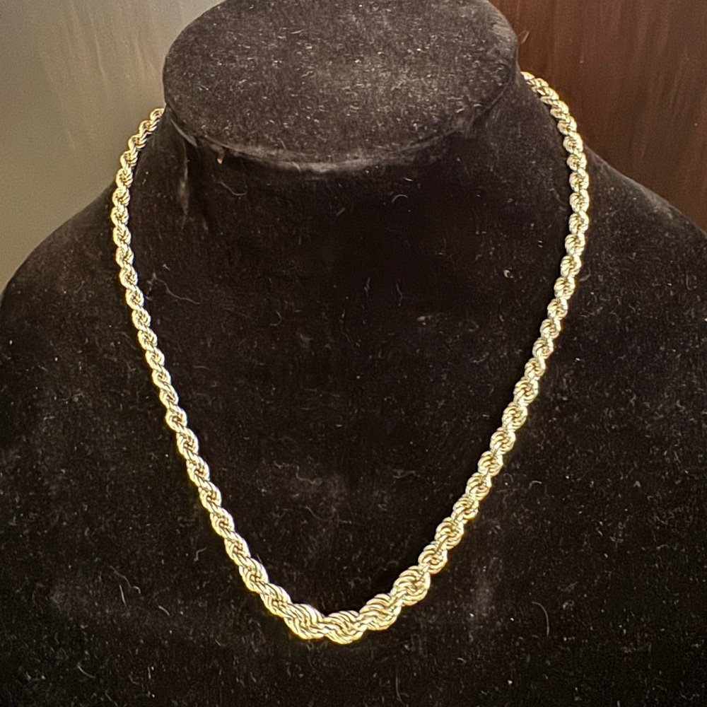 Elegant sterling silver Rope Chain‎ Necklace